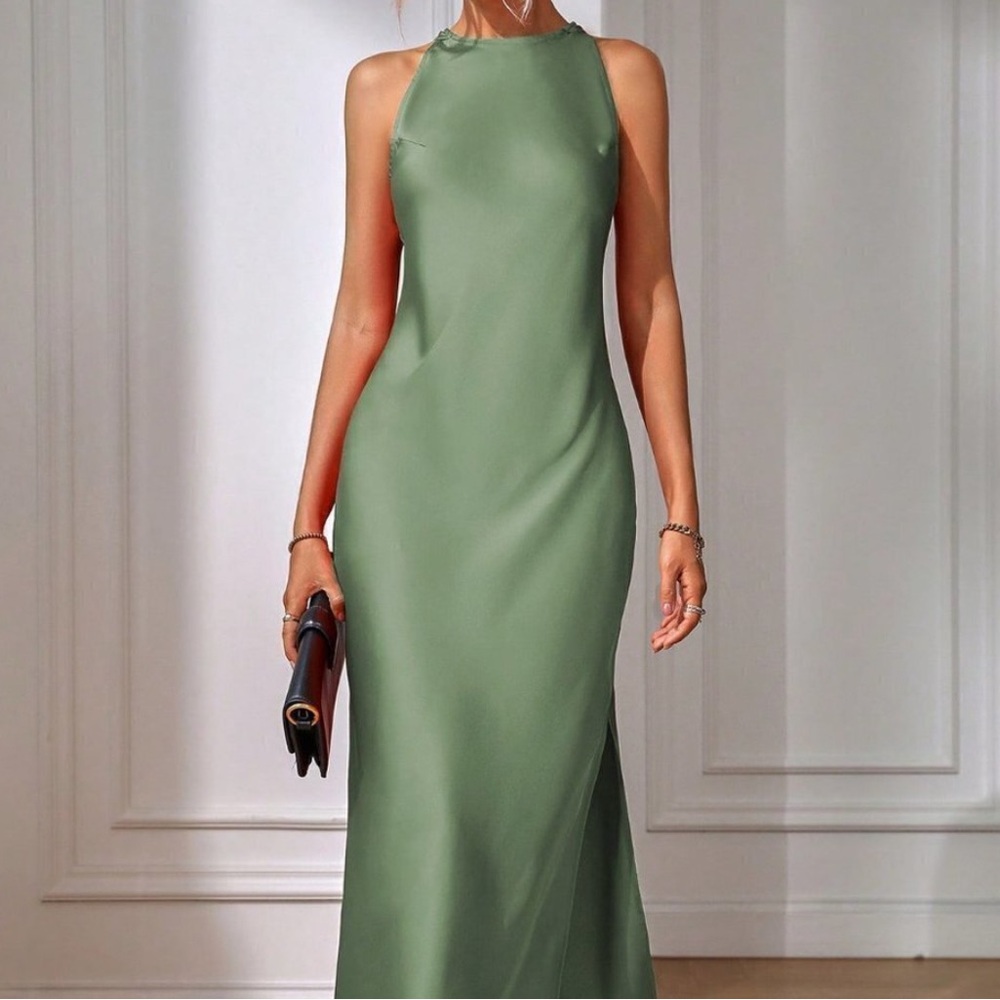 Champagne satin dress